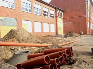 Mensabau Gymnasium am Wall Verden: Status am 06.03.2014