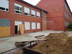 Mensabau Gymnasium am Wall Verden: Status am 08.05.2014